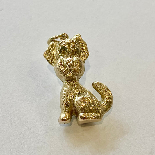 PLCH14 9ct Dog pendant charm 1.6 grms