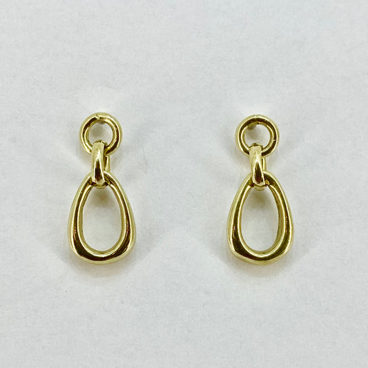 9ct Yellow Gold Drop Earrings Pre Loved