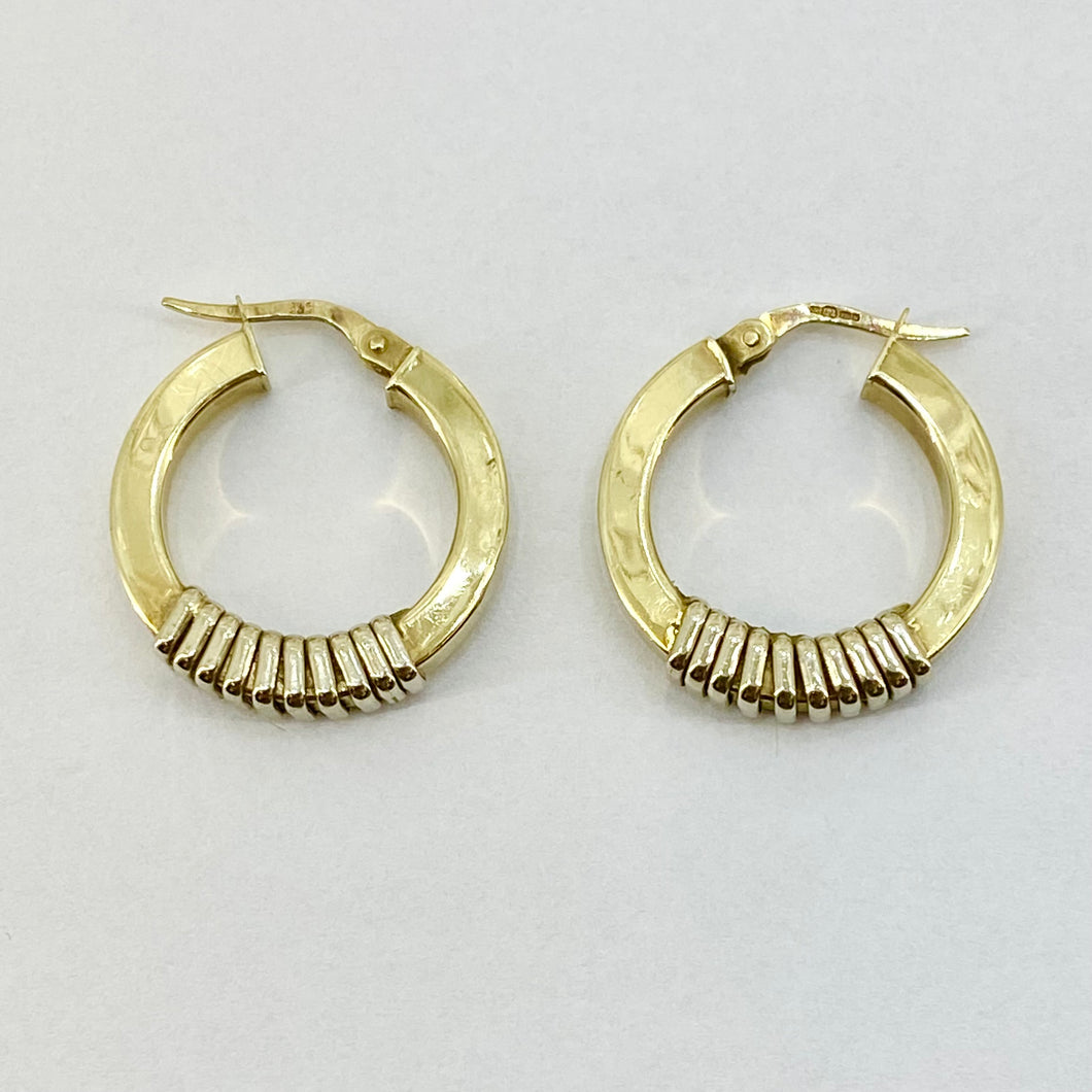 9ct Yellow Gold Hoop Earrings Pre Loved