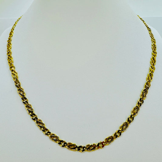 PLN18 9ct Yellow Gold Fancy Link 18'' Chain 13.7g  Pre Loved