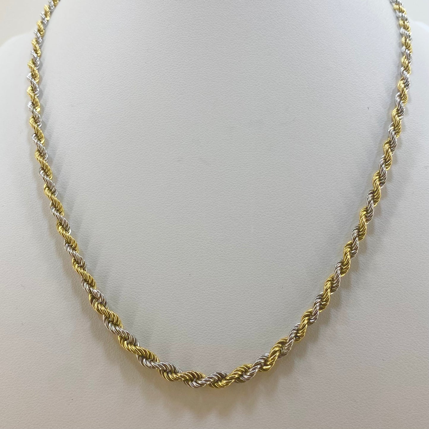 PLN23 9ct Yellow Gold Rope Link Chain Pre Loved