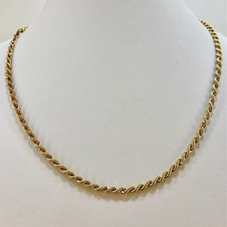 9ct Yellow Gold Rope Style Chain Pre-Loved