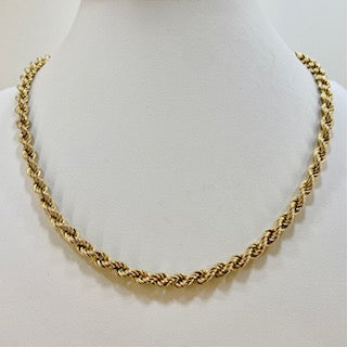 9ct Yellow Gold Rope Style Chain Pre-Loved