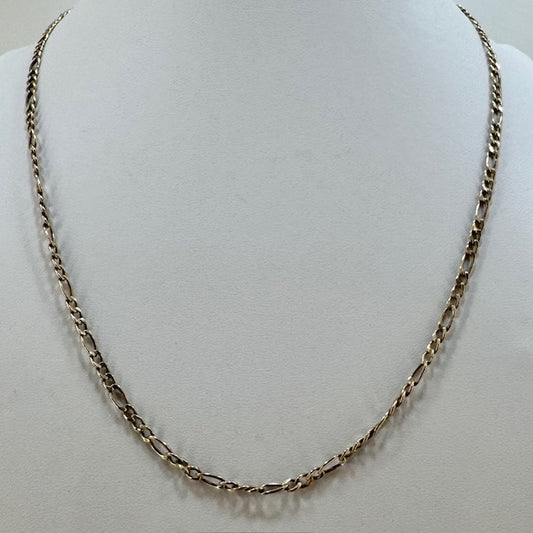 PLN28 9ct Yellow Gold Figaro Link Chain Pre Loved