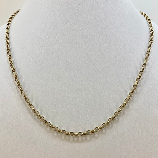 PLN29 9ct Yellow Gold Faceted Belcher Chain Pre Loved