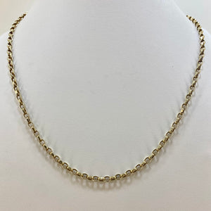 PLN29 9ct Yellow Gold Faceted Belcher Chain Pre Loved