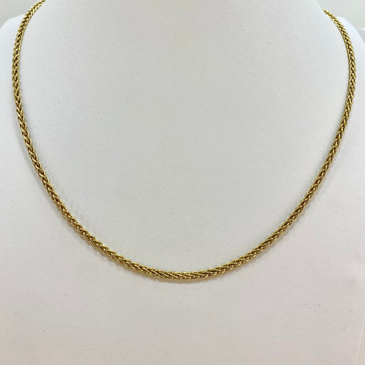 18ct Yellow Gold Franco Link Chain Pre Loved