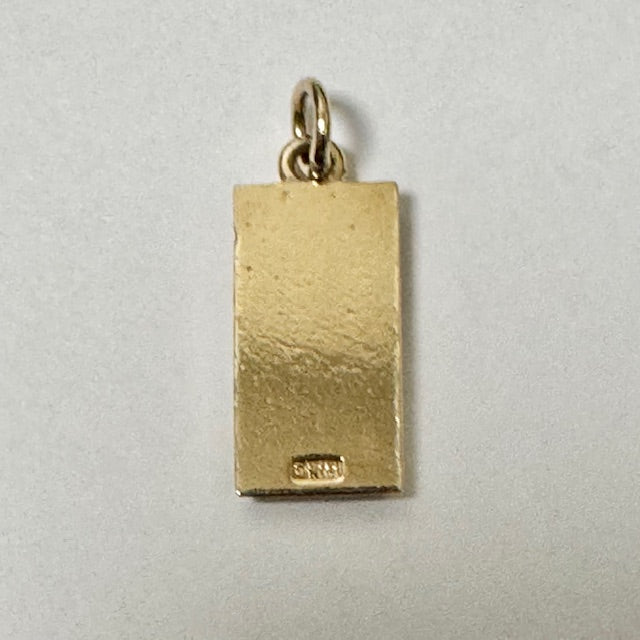 9ct Yellow Gold Ingot Pendant Pre Loved