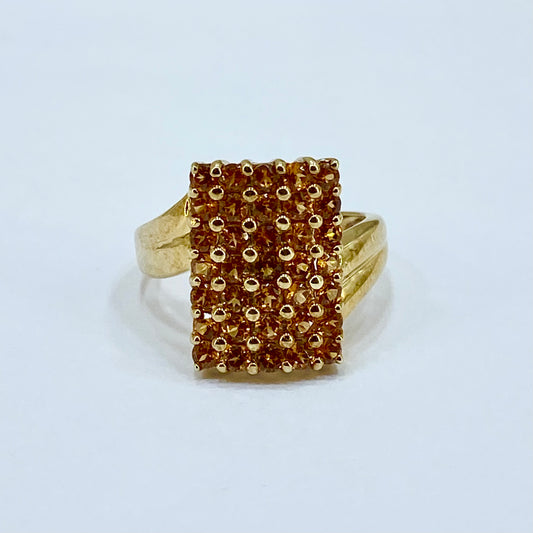 9ct Yellow Gold Citrine Set Ring Pre Loved