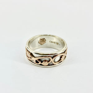 Silver and Gold 2 Tone Clogau Ring Pre Loved