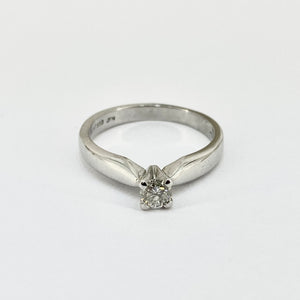 Platinum Solitaire Diamond Ring Pre Loved