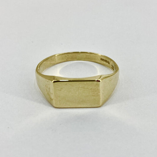 9ct Yellow Gold Signet Ring Pre Loved