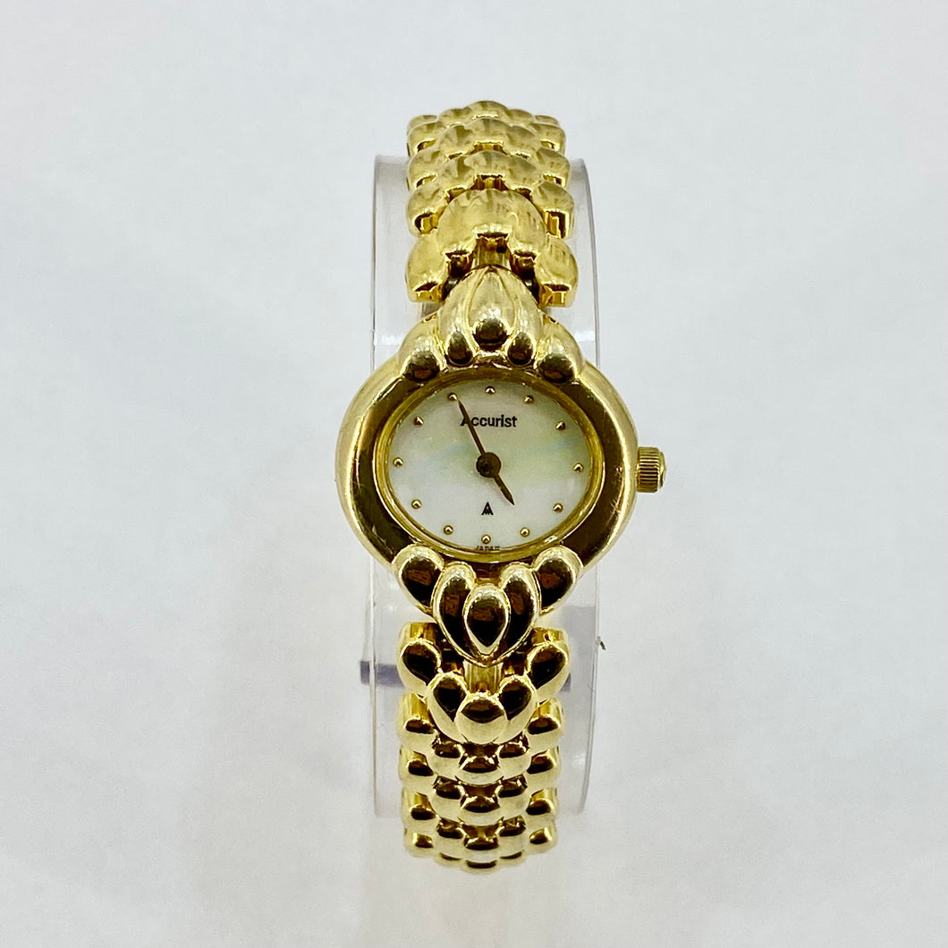 Gold Plated Stainless Steel Accurist Ladies Watch Pre Loved