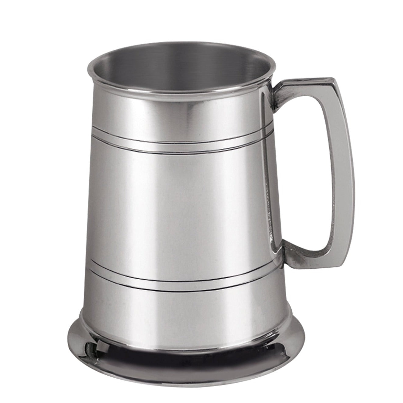 2780 1pint Pewter Glass Bottom Tankard