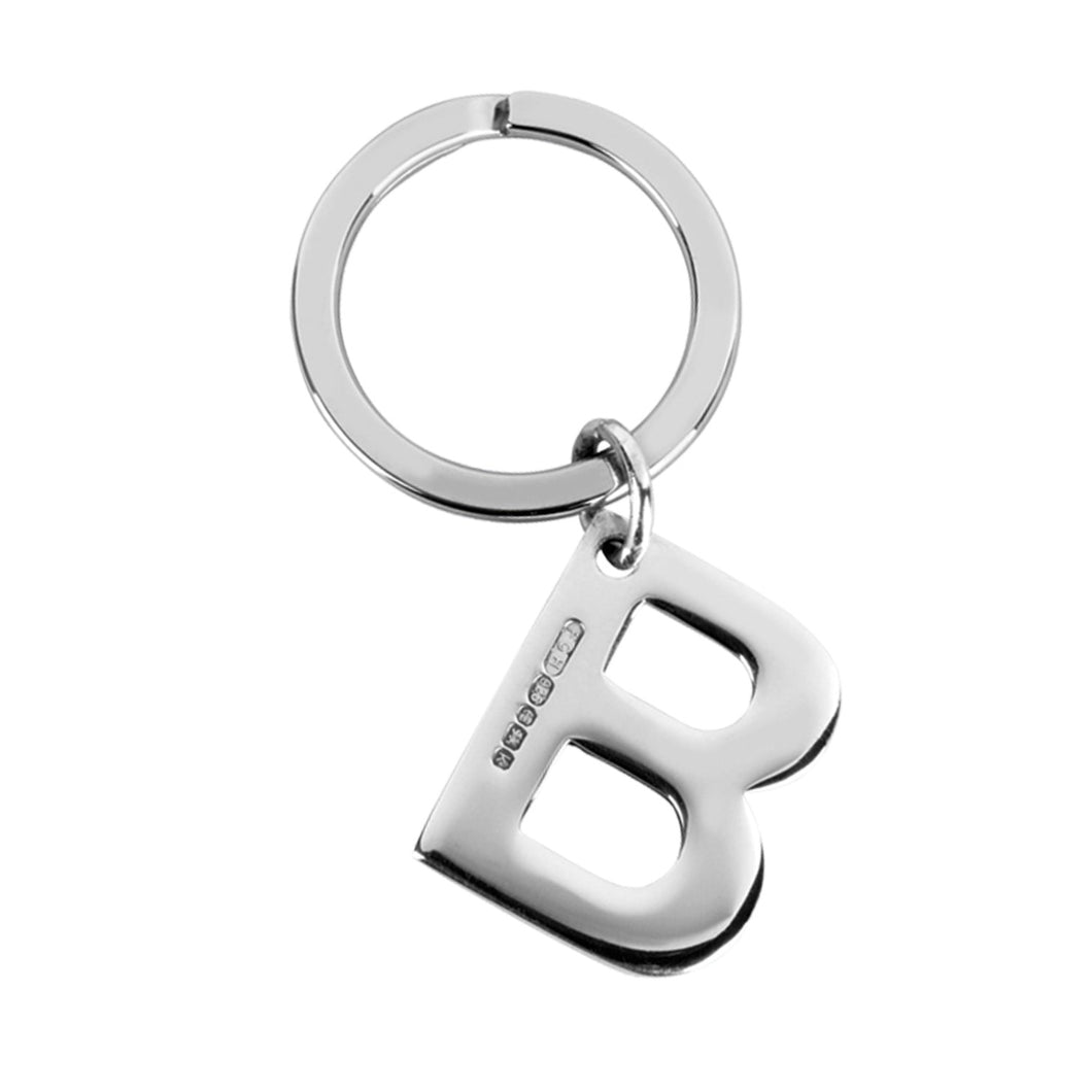 9226 Sterling Silver Initial B Key Ring