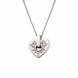 3SCRS0193 Clogau Cariad Sparkle Silver Heart pendant on chain £129