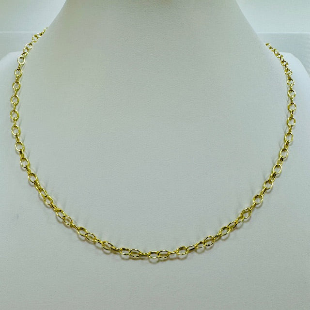 PLN21 9ct Yellow Gold Loose Belcher 18'' Chain 2.1g  Pre Loved