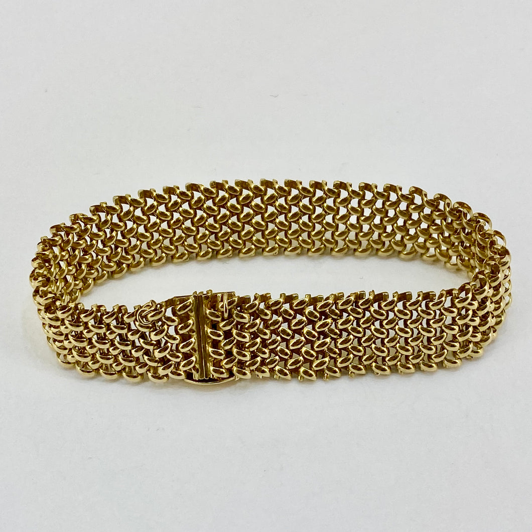 9ct Yellow Gold Fancy Link Bracelet Pre Loved