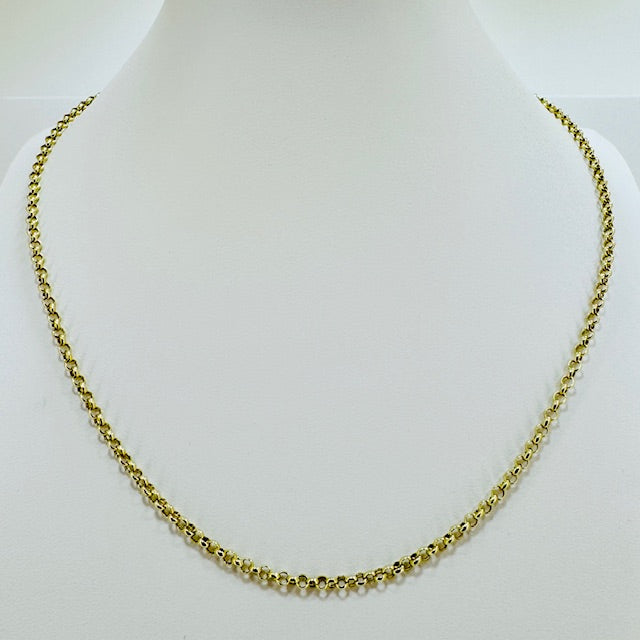 PLN22 9ct Yellow Gold 18'' Belcher Chain 2.5g  Pre Loved