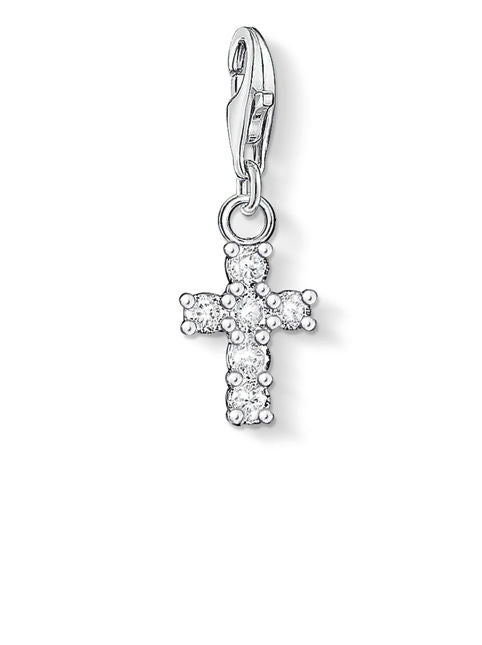 Thomas Sabo Sterling Silver CZ Cross Charm ref 0054