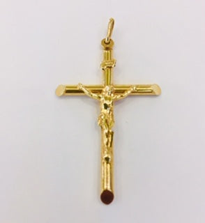 PLP41 9ct Gold Fancy Crucifix Pendant 1.9 grms