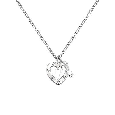 Lock and deals heart necklace