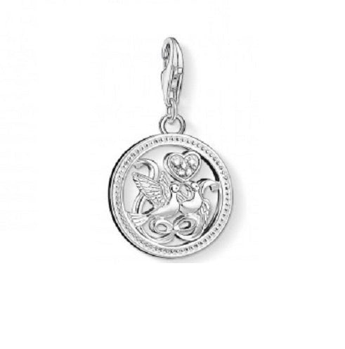 Thomas Sabo Sterling Silver Love Birds Charm ref 1304-051-14