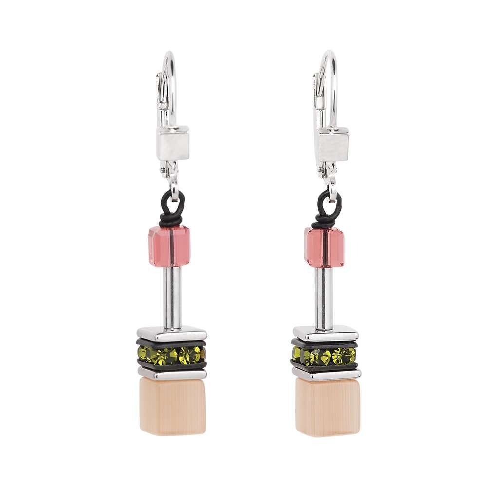 2838/20-1565 Coeur de Lion  Geo Cube Multi coloured drop earrings