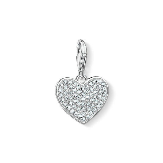 Thomas Sabo Sterling Silver CZ Pave Heart Charm ref 1570-051-14