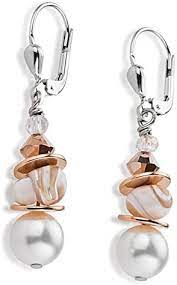 4826/20-1620 Coeur de Lion Stainless steel pearl drop earrings