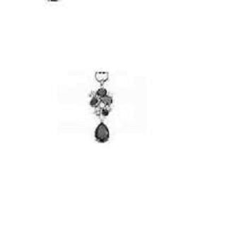 Ti Sento Stirling Silver Black/White CZ and Pearl set pendant ref 6673ZW