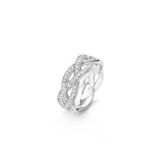 Ti Sento Sterling Silver CZ set ring 12025ZI/54 Size N