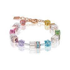 4022/30-1500 Coeur de Lion Stainless Steel Geo Cube bracelet