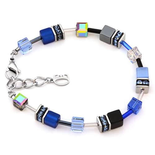 Coeur De Lion Cobalt Blue Geo Cube Bracelet 4014/30-0712