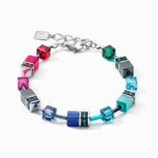 5012/30-1520 Coeur de Lion Stainless Steel Geo Cube bracelet