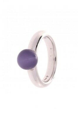 Ti Sento Sterling Silver  Synthetic Purple stone set ring ref 1444CL/56 Size P