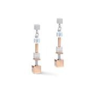 5061/21-1631 Coeur de Lion Stainless Steel Geo Cube drop earrings