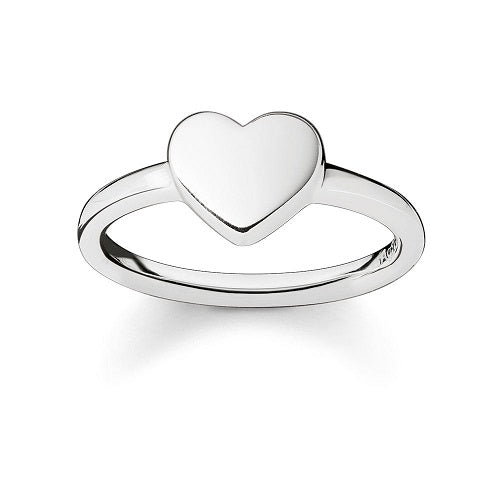 Thomas Sabo Sterling Silver Plain Polished Heart ring TR2080-001-12-54 Size N