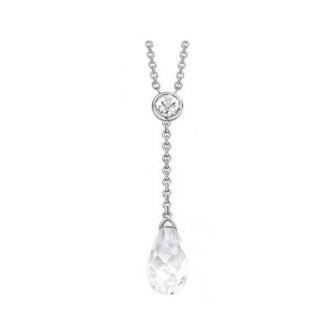 Ti Sento Stirling Silver CZ set pendant on chain ref 3753ZI/42