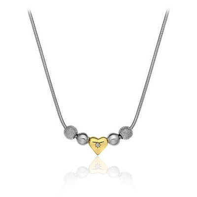 Hot Diamonds Sterling Silver Heart Necklace DN105