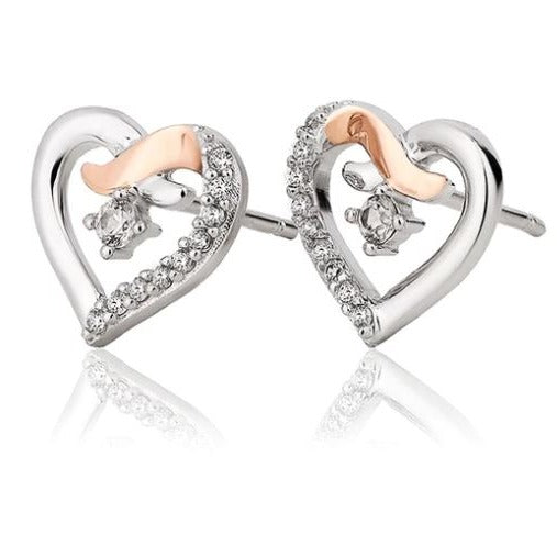 3SCGKSE Clogau Gold / Silver Kiss Earrings