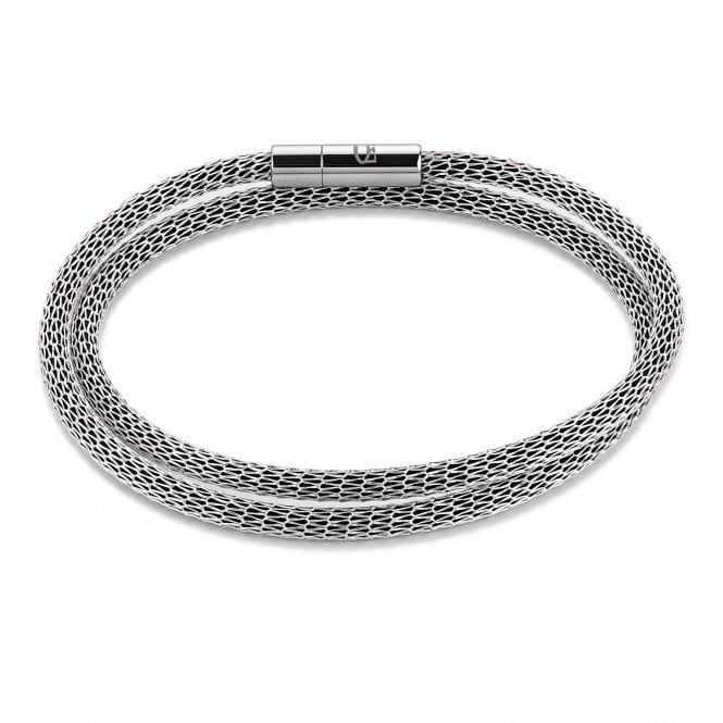 Coeur De Lion Silver Double Wrap Mesh Bracelet 0111/31-1700