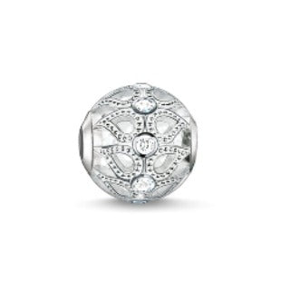 Thomas Sabo Sterling Silver CZ set Karma Bead charm ref K0137-051-14