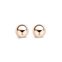 Ti Sento Silver with Rose gold plating Ball stud earrings ref 7582SR