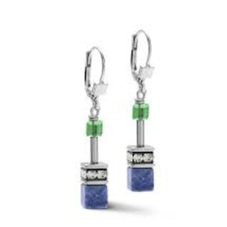 4905/20-0705 Coeur de Lion Stainless Steel Geo cube drop earrings