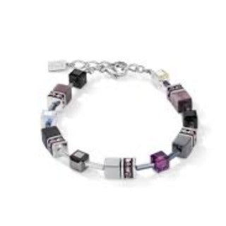 5011/30-0824 Coeur de Lion Stainless Steel Geo Cube bracelet