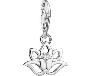 Thomas Sabo Sterling Silver CZ set Lotus Flower charm ref 1300-051-14