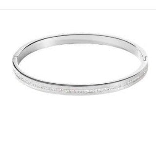 0126/33-1800 Coeur de Lion stainless steel crystal pave set Bangle