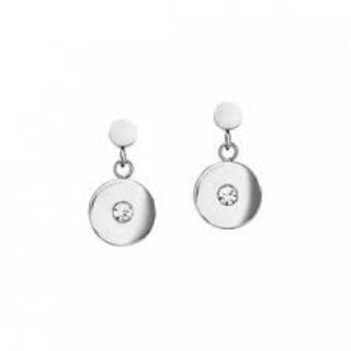 4990/21-0720 Coeur de Lion Stainless Steel stone set drop earrings