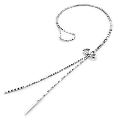 Hot Diamonds Sterling Silver Diamond Set Infinity Lariat Necklet DN118